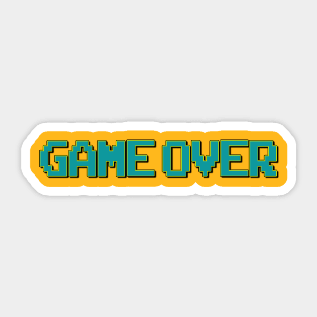 8 bit Game Over Sticker by SimonBreeze